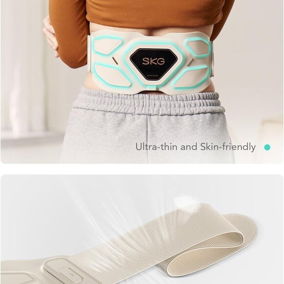 SKG Lower Back Vibrating Massager Adjustable Cordless Heating Pad Infrared W9PRO - Picture 7 of 9